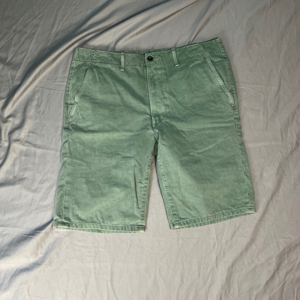 Levis Mens Sage Green Chino Shorts W34 Cotton Twill Cargo Flap Pocket 55328-0009
